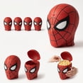 thumbnail image 4 of 3D Printed Plastic Snack Serving Container – Spride Hero Mask Sculpt with Flip Lid for Movie Theater Night, Reusable Party Bowl, 4 of 8