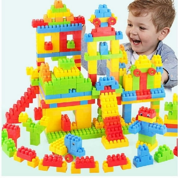 Building Blocks for Kids Building Blocks Toy for Kids Puzzle Games for Kid, Toys for Children Educational & Learning Toy for Kid, Girls & Boys - (250  Blocks with 38 Wheels)