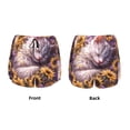 thumbnail image 3 of Pofeuu Warm Sunflower Sleeping Cat Print Women's Athletic Shorts Running Workout Shorts Tummy Control Quick Dry Gym Shorts with Pockets Double layer sports shorts-Medium, 3 of 7