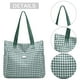 thumbnail image 2 of Bolso de mano informal para mujer, Bolso de ocio de Tweed de gran capacidad con cremallera (azul claro), 2 of 5
