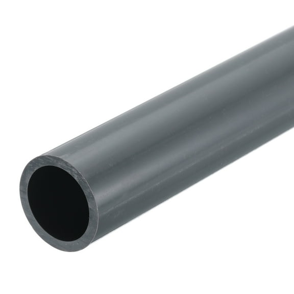 Uxcell Rigid Round Pipe 20.6mm ID 26mm OD 8" Length Light Grey High Impact for Water Pipe, Crafts, Cable Sleeves