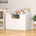 thumbnail image 3 of Piweml Sideboard Buffet Cabinet with Drawer, Modern Farmhouse Coffee Bar Station Table, Kitchen Storage Cabinet with Doors and Open Shelf Multipurpose Kitchen Sideboard for Dining Room, Livingroom, 3 of 9