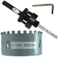 thumbnail image 1 of 3 1/4" Tungsten Carbide Hole Saw Kit Inc 83mm Carbide Hole Saw Sds Plus Hole Saw Arbor Hex Key Arbor Comes With Masonry Tct Pilot Drill For Concrete Wall Tile Brick Drywall Masonry Fiberglass Plaster, 1 of 6