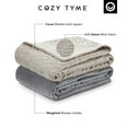 thumbnail image 4 of Cozy Tyme Davu Weighted Blanket - 25 Pound Quilted Cover 60"x 80" Taupe, 4 of 10