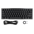 thumbnail image 1 of MAGIC REFINER Teclado para juegos 61 teclas Teclado mecánico ergonómico retroiluminado RGB portátil y duradero para computadora portátil y PC, 1 of 8