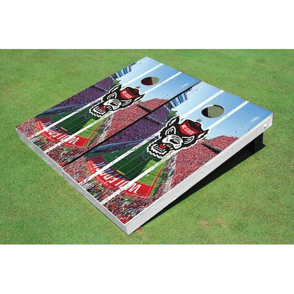 NC State University Stadium Long Stripe Themed Cornhole Boards