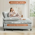 thumbnail image 5 of Rophefx Oversized Chaise Lounge with Adjustable Backrest,54.8" Cloud Sofa Bed with Deep Seat for Living Room,Grey, 5 of 6
