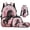 Black Horse Roses, variant on XYZCANDO Capybara Watermelon School Backpack Set 4Pcs with Portable Lunch Bag Multifunctional Pencil Case Water Bottle Bag Carrier with Compartments for Elementary Middle School