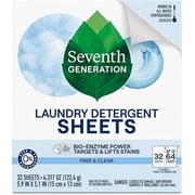 Seventh Generation Laundry Detergent Sheets, Lavender, 64 Loads