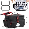 thumbnail image 4 of JUNCRAFT Medicine Bag Organizer, First Aid Kit Bags Empty, Pill Bottle Organizer Bag for Home, Large Medication Storage, Travel Carrying Case Medical Bag Empty, Emergency Kit Balck, 4 of 6
