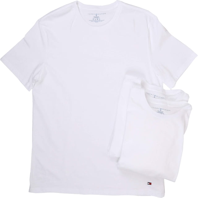 Camiseta Tommy Hilfiger para hombre, 3 unidades, algodón, cuello redondo, color blanco