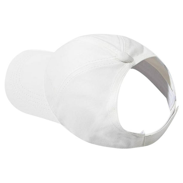 Gorra de béisbol ajustable con cola de caballo para mujer para moño alto
