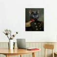thumbnail image 2 of Canvas Prints Wall Art Cat Bombay Loyal Pet Portrait Art Painting Animal Prints Home Decor Vintage Renaissance Cat Portrait Canvas Art Gift for Cat Lovers  Major-General, 2 of 4