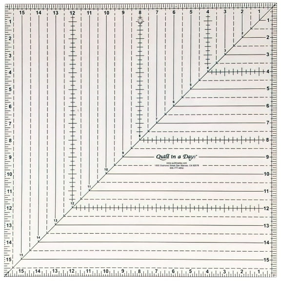 Quilt In A Day 16-Inch By 16-Inch Square Up Ruler