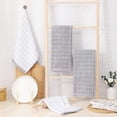 100% Cotton Terry Kitchen Towels(White and Light Grey, 13 x 28 Inches ...