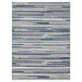 thumbnail image 1 of HomeRoots 473660 3 x 5 ft. Blue Abstract Striped Indoor or Outdoor Area Rug, 1 of 1
