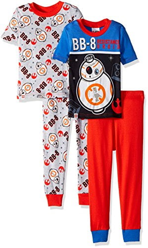 Lego Star Wars Boys 4pc Pajama Pant Set Size 4 XS or 6 S Snug Fit Cotton BB8 