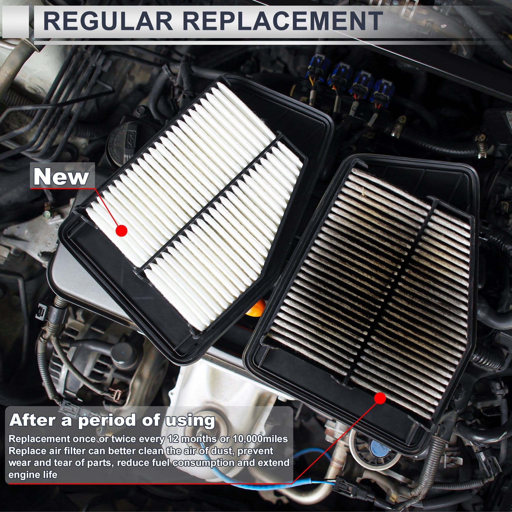 Unique Bargains Engine Air Filter for Land Rover Range Rover Sport 2005-2009 No.PHE000112