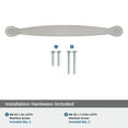 thumbnail image 4 of Amerock Inspirations 5-1/16 inch (128mm) Center-to-Center Satin Nickel Cabinet Pull, 10 Pack, 4 of 4