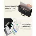 thumbnail image 2 of Laptop Bag Tote for Women, Waterproof Leather Computer Bag, 15.6 Inch Black Business Briefcase, 2 of 8