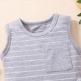 thumbnail image 4 of Baby Boy Clothing Sets 2 Piece Sleeveless Striped Tank Top and Soft Shorts Infant Toddler Summer Beach Outfits, 4 of 6