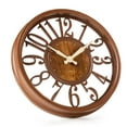 thumbnail image 3 of SANMADROLA Wall Clocks Battery Operated 12 Inch Silent Non Ticking Vintage Faux Wood Grain Cutout Decorative Clock for Home Decor Living Room Garden Farmhouse Office Kitchen Decoration, 3 of 9