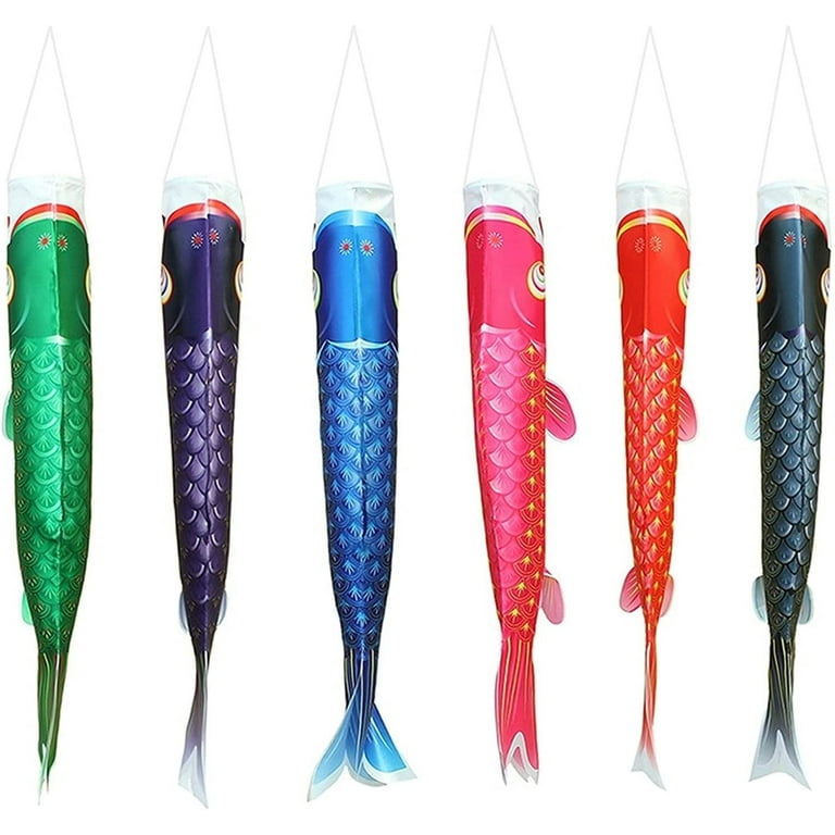 6pcs/Set Koinobori Japanese Carp Windsock, 70x18cm Wind Koi