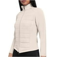 thumbnail image 2 of Gamivast Quilted Jackets for Women Fall Slim Fitted Zip up Stand Collar Outdoor Jacket with Pockets Warm Winter Long Sleeve Breathable Hiking Coats Trendy Tunic Tops, 2 of 5