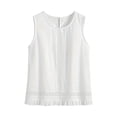 thumbnail image 4 of Conjuntos Cortos para las Mujeres Casual Verano Moda Sólido Cuello Redondo sin Mangas con Pantalones Cortos 2 Conjuntos de Pc, 4 of 9