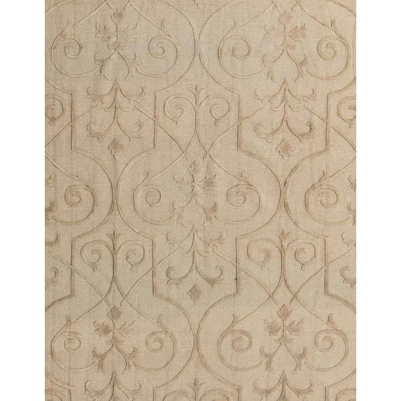 Ahgly Company Machine Washable Indoor Rectangle Abstract Camel Brown Area Rugs, 8' x 12'