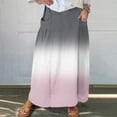 thumbnail image 2 of yillto Womens Plus Size Skirts High Waist Loose Summer Beach Vacation Long Maxi Skirts with Pockets, 2 of 5