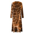 thumbnail image 5 of WFJCJPAF 2024 New Halloween ! Halloween Dresses for Women Plus Size,Women's Fashion Casual Printed Long Sleeve Round-Neck Dress - Orange S, 5 of 5
