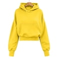 thumbnail image 4 of Puntoco Hoodies for Women Oversized Sweatshirts Fall Outfits Casual Sweaters Tops Fleece Workout Winter Clothes Yellow-B XXL, 4 of 5