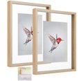 thumbnail image 1 of Juego de marcos flotantes MUYE Double Glass Rustic 11 x 14 (paquete de 2), 1 of 7
