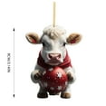 thumbnail image 3 of dajkiuy Cute Cartoon Cow Car Pendant Home Tree Decoration, Christmas Tree Ornament, Home Decor,Cartoon Cow Decorative Hanging Ornament,Cute Tree Ornament Pendant,Acrylic Highland Cow Pendants, 3 of 4