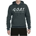thumbnail image 2 of Wild Bobby, Goat God Over All Things Inspirational/Christian Unisex Graphic Hoodie Sweatshirt, Charcoal, Medium, 2 of 6