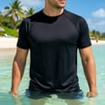 thumbnail image 2 of Hardcore Water Sports Mens Rash Guard Surf Swimwear Swim Shirt SPF Sun Protection Loose Fit Fitting, 2 of 10
