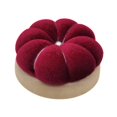 thumbnail image 2 of Sharprepublic Pin Cushion Pad Pumpkin Shape Accessory Handcraft Tool Wooden Base Pillow Deep Red, 2 of 8