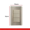 thumbnail image 4 of KIT DE 2 PLACAS INOX ALFA 3 APAGADORES XPL-IN3S, 4 of 5