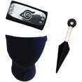 thumbnail image 1 of Naruto Cosplay Diadema Kakashi Cosplay Máscara Velo con Ninja Props Kunai Juguete de plástico Anime japonés Accesorios Azul Adepaton WMCH-246, 1 of 5