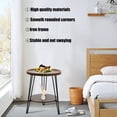 thumbnail image 5 of GDAE10 Small Round End Table with Storage Shelf,Rustic Style Sofa Side Table with Metal Leg, 2-Tier Side Table,for Living Room Bedroom, 5 of 9
