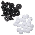 thumbnail image 1 of 20 Pcs Car White Rivet Door Trim Clips Fastener with 10 x Plastic Fastener Clip 8mm for, 1 of 7