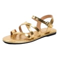 thumbnail image 6 of Dakaela Women's Flat Sandals Gladiators Casual Strappy Walking Thong Flip Flops Wide Width Bohe Summer Beach Slip on Slide Shoes Size 6, 6 of 8