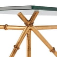 thumbnail image 5 of SAFAVIEH Mark 23.2 in. H Cross Accent Table, Clear Glass Top/Gold Legs, 5 of 10