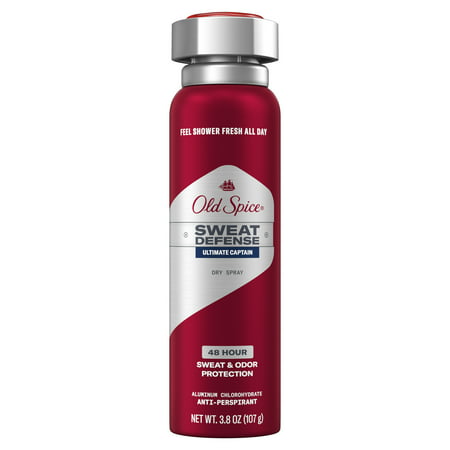Old Spice Sweat Defense Ultimate Captain Dry Spray Antiperspirant and Deodorant for Men, 3.8 (The Best Deodorant For Excessive Sweating)