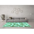 thumbnail image 3 of Ahgly Company Machine Washable Indoor Rectangle Abstract Turquoise Blue Modern Area Rugs, 7' x 9', 3 of 4