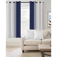 thumbnail image 2 of Blue Solid Color Texture Blackout Curtains 63 Inches Long for Bedroom, Simple Blue Pattern Thermal Insulated Room Darkening Black Out Window Curtain Panels Grommet Drapes for Living Room, 2 of 8