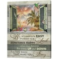 thumbnail image 6 of Beach Wall Art Summer Ocean Bathroom Pictures Wall Decor Window Palm Tree Inspirational Canvas Painting Rusitc Coastal Seascape Framed Artwork for Bathroom Living Room Bedroom 12"x16", 6 of 6