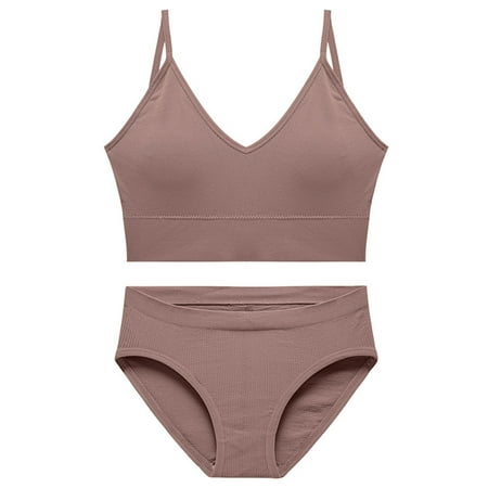 

Beiwei Ladies Bra Set Wire Free Body Shape Padded Waist Trainer Slim Corset Daily Trimmer 2 Pieces Thigh Workout Girdle Bean Paste Color L: 110-150 Catties