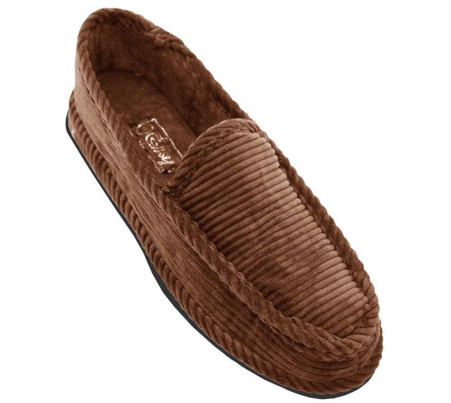 Mens Slippers House Shoes Corduroy Moccasin Slip On Indoor Outdoor Comfort #2015 